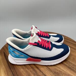 Kizik Cairo Shoes Womens Size 9 Wide White Blue Paradise Running Walking Sneaker